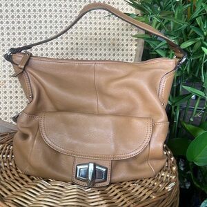 B.Makowsky pebble leather hobo sak boho bag